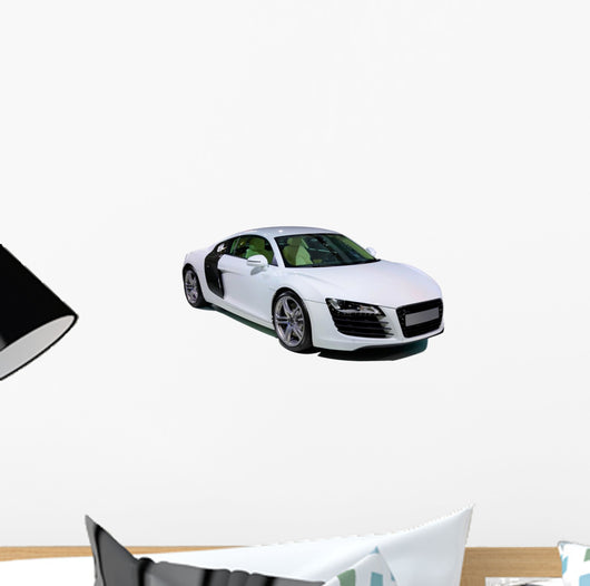 Sport Coupe Car Isolated on White Wall Decal