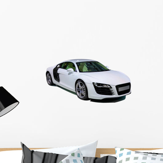 Sport Coupe Car Isolated on White Wall Decal