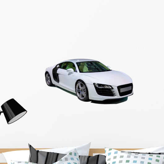 Sport Coupe Car Isolated on White Wall Decal