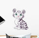 White Tiger Cub Wall Decal