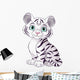 White Tiger Cub Wall Decal