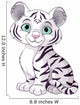 White Tiger Cub Wall Decal