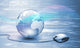 Planet earth and technology background Wall Mural