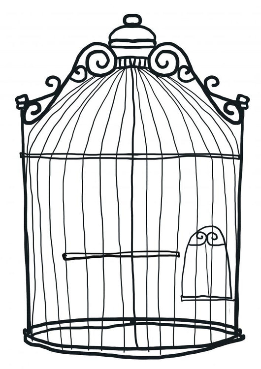 Bird Cage Vintage Black