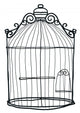 Bird Cage Vintage Black