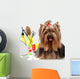 Yorkshire Terrier with Grooming Supplies Wall Decal
