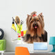Yorkshire Terrier with Grooming Supplies Wall Decal