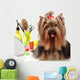 Yorkshire Terrier with Grooming Supplies Wall Decal