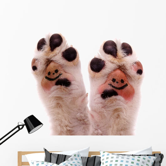 Two Smiling Dog Paws
