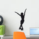 Figure Skater Silhouette White Wall Mural