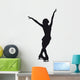 Figure Skater Silhouette White Wall Mural