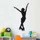 Figure Skater Silhouette White Wall Mural