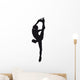Figure Skater Silhouette White Wall Mural