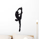 Figure Skater Silhouette White Wall Mural