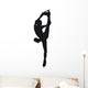Figure Skater Silhouette White Wall Mural
