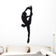 Figure Skater Silhouette White Wall Mural
