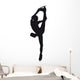Figure Skater Silhouette White Wall Mural