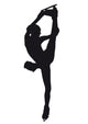 Figure Skater Silhouette White Wall Mural