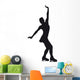 Figure Skater Silhouette White Wall Mural