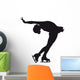 Figure Skater Silhouette White Wall Mural