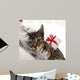 Christmas Cat and Gift Wall Mural