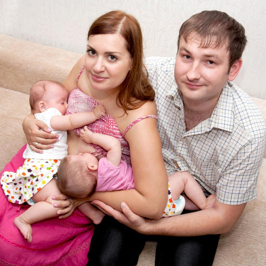 Breast Feeding Two Little Wall Mural