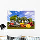 Vegetable and fruit fitness and blue sky Wall Mural