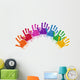 Rainbow Hands Wall Decal
