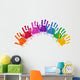 Rainbow Hands Wall Decal