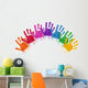 Rainbow Hands Wall Decal