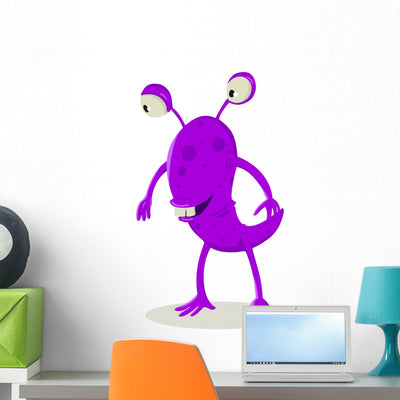 Cartoon Illustration Strange Creature shown on a wall