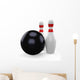 3D Black Bowling Ball Wall Decal