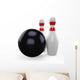 3D Black Bowling Ball Wall Decal