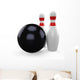3D Black Bowling Ball Wall Decal