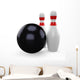 3D Black Bowling Ball Wall Decal