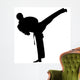 Karate - Black Silhouette Wall Decal