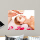 Clay facial mask in beauty spa. Wall Mural