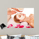 Clay facial mask in beauty spa. Wall Mural