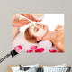 Clay facial mask in beauty spa. Wall Mural