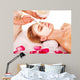 Clay facial mask in beauty spa. Wall Mural