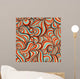 Retro Swirls Seamless Pattern Wall Decal