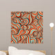 Retro Swirls Seamless Pattern Wall Decal