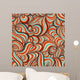 Retro Swirls Seamless Pattern Wall Decal
