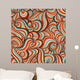 Retro Swirls Seamless Pattern Wall Decal