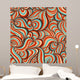 Retro Swirls Seamless Pattern Wall Decal