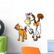 horses illustration isolated on white background Wall Decal