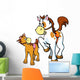 horses illustration isolated on white background Wall Decal