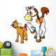 horses illustration isolated on white background Wall Decal