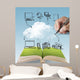 open book of cloud network Wall Mural