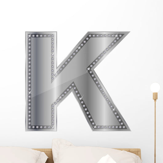 K Diamond Silver Alphabet